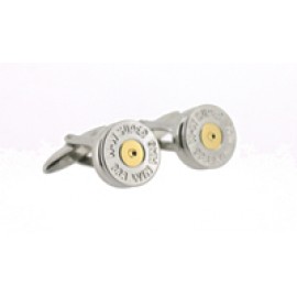 Silver Circular Bullet Cufflinks